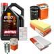 Mahle Inspection Set 5l Motul 8100 X-clean 0w-30 For Audi Cabriolet 2.3 E