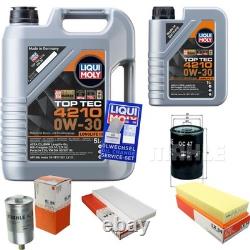 MAHLE Inspection Set 6 L Liqui Moly Top Tec 4210 0W-30 for Audi Cabriolet 2.3
