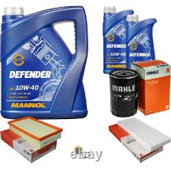 MAHLE Inspection Set 7 L MANNOL Defender 10W-40 For Audi Cabriolet 2.6 1.8 2.8
