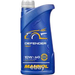 MAHLE Inspection Set 7 L MANNOL Defender 10W-40 For Audi Cabriolet 2.6 1.8 2.8