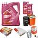 Mahle Inspection Set 7l Mannol 5w-30 Energy Combi Ll For Audi Cabriolet 2.6