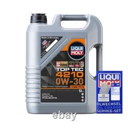 MAHLE Inspection Set 8 L Liqui Moly Top Tec 4210 0W-30 for Audi Cabriolet 2.3