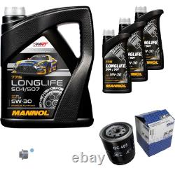 MAHLE Inspection Set 8 L MANNOL 5W-30 LONGLIFE For Audi Cabriolet 2.6 2.8 A6
