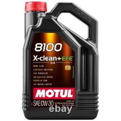 MAHLE Inspection Set 8L MOTUL 8100 X-CLEAN 0W-30 For Audi Cabriolet 2.3 E 80