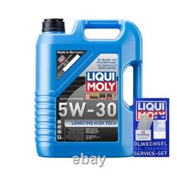 MAHLE Oil Filter 8 L LIQUI MOLY 5W-30 Longtime for Audi Cabriolet 2.6 2.8