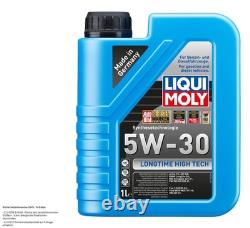 MAHLE Oil Filter 8 L LIQUI MOLY 5W-30 Longtime for Audi Cabriolet 2.6 2.8