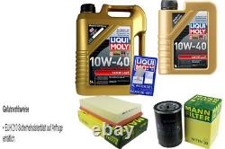 MANN Inspection Set LIQUI MOLY 6L 10W-40 for Audi Cabriolet 2.6 2.0 E 100