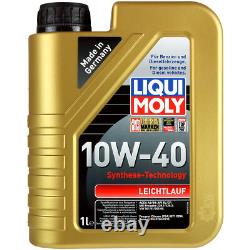 MANN Inspection Set LIQUI MOLY 6L 10W-40 for Audi Cabriolet 2.6 2.0 E 100