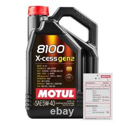 MANN Oil Filter 9L MOTUL 8100 X-CESS 5W-40 for Audi Cabriolet 2.6 2.8 A6