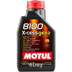 MANN Oil Filter 9L MOTUL 8100 X-CESS 5W-40 for Audi Cabriolet 2.6 2.8 A6