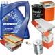 Mahle Inspection Set 5 L Mannol Defender 10w-40 For Audi Cabriolet 2.6 2.8 80