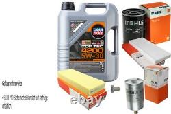 Mahle Inspection Set 5L Liqui Moly 5W-30 Top Tec 4200 for Audi Cabriolet 2.3
