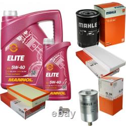 Mahle Inspection Set 6 L Mannol Elite 5W-40 for Audi Cabriolet 2.6 2.8 Coupe