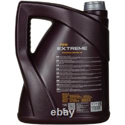 Mahle Inspection Set 6L Mannol 5W-40 Extreme for Audi Cabriolet 2.6 2.8