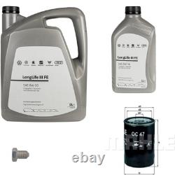 Mahle Oil Filter 6, L VW 0W-30 Longlife III Fe for Golf I Cabriolet