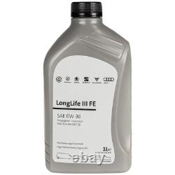 Mahle Oil Filter 6, L VW 0W-30 Longlife III Fe for Golf I Cabriolet