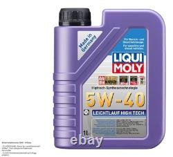 Mahle Oil Filter 6 LIQUI MOLY 5W-40 High Tech for Audi A4 1.6 2.0 Cabriolet