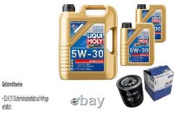 Mahle Oil Filter 7 LIQUI MOLY Longlife III 5W-30 for Audi Cabriolet 2.6 A6