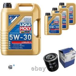 Mahle Oil Filter 8 LIQUI MOLY Longlife III 5W-30 for Audi Cabriolet 2.6 A6