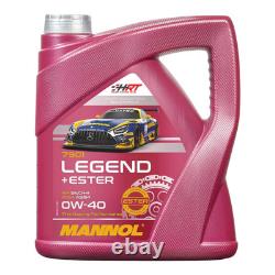 Mahle Oil Filter 9 L Mannol Legend + 0W-40 for Audi A4 1.6 1.8 T Cabriolet