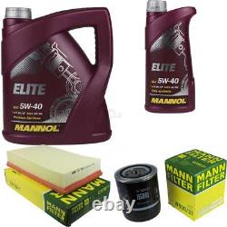 Mann-Filter Inspection Set 6L Mannol Elite 5W-40 for Audi Cabriolet 2.6 2.8
