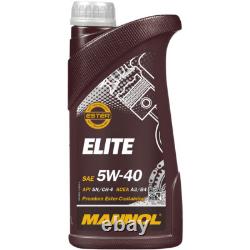 Mann-Filter Inspection Set 6L Mannol Elite 5W-40 for Audi Cabriolet 2.6 2.8
