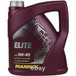 Mann-Filter Inspection Set 6L Mannol Elite 5W-40 for Audi Cabriolet 2.6 2.8