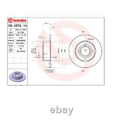 Pair Audi Coupe' Brembo Rear Brake Discs For 443615601