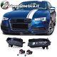 Pair Fog Light Smoke Grey Front For Audi A5 8t 8f Coupe Cabriolet