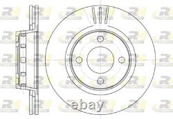RODHAUSE 2X Front Brake Disc Ø280Mm Ventilated For Audi 80 Cabriolet 8C B4