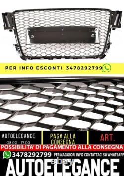 RS5 Front Grille for Audi A5 8T Coupe Cabriolet Sportback 07-12 Polished Black
