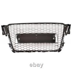 RS5 Front Grille for Audi A5 8T Coupe Cabriolet Sportback 07-12 Polished Black
