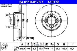 Rear Axle Brake Disc for AUDI 100 80 90 Cabriolet Coupe