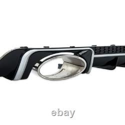 Rear diffuser in silver + glossy black for AUDI TT FV, 8S Coupe Cabrio 14-18