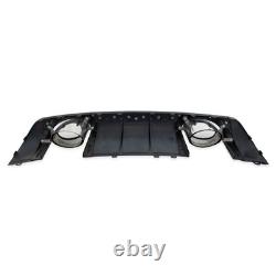 Rear diffuser in silver + glossy black for AUDI TT FV, 8S Coupe Cabrio 14-18