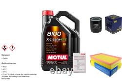 SCT Inspection Set 5L MOTUL 8100 X-CLEAN 0W-30 for Audi Cabriolet 2.6 2.8 A6