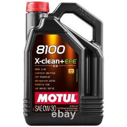 SCT Inspection Set 5L MOTUL 8100 X-CLEAN 0W-30 for Audi Cabriolet 2.6 2.8 A6
