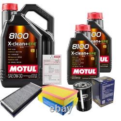 SCT Inspection Set 7L MOTUL 8100 X-CLEAN 0W-30 for Audi Cabriolet 2.6 2.0 E