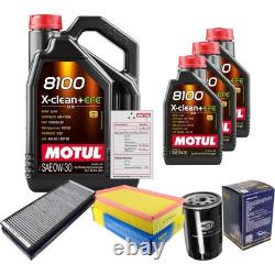 SCT Inspection Set 8L MOTUL 8100 X-CLEAN 0W-30 for Audi Cabriolet 2.6 2.0 E