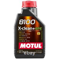 Sct Inspection Set 6L Motul 8100 X-Clean 0W-30 for Audi Cabriolet 2.6 2.8 80