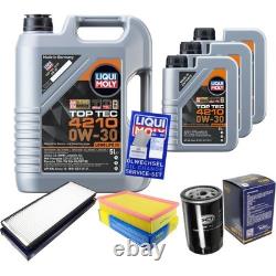 Sct Inspection Set 8 L Liqui Moly Top Tec 4210 0W-30 for Audi Cabriolet