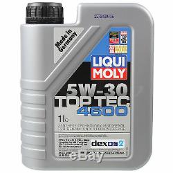 Sketch Inspection Filter Oil Additive Liqui Moly 6l 5w-30 For Audi Cabriolet