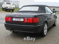 Sport Exhaust Audi 80/90 B3 B4 89 Soda Coupé Cabriolet 2x76mm Round