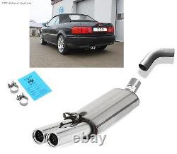 Sport Exhaust + Vbr Audi 80 89 B3 B4 Coupe Cabriolet 16V 2.6 2.8 2x Rolled