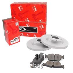 TRW Rear Solid Disc Brake Set + Pads for Audi 80 Cabriolet