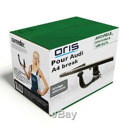 Towbar For Audi A4 Station Wagon 08-11 Removable Without Tools Oris New Included