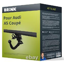 Towbar for Audi A5 Coupé 06.2007 01.2017 removable without tools Brink ABE