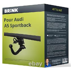 Towbar for Audi A5 Sportback type 8TA, tool-free detachable Brink ABE