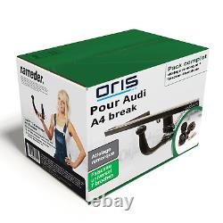 Towing hitch for Audi A4 station wagon 11.2015 Removable Oris + 7-pin universal harness TOP