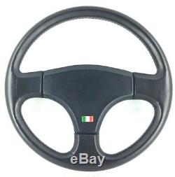 True Personal (nardi) Model Giugiaro Black Leather Steering Wheel Rare! 8d